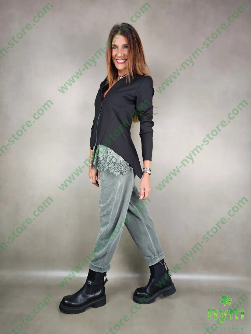 pantalone felpa dettaglio ad imbuto 95co5ea PANTALONE