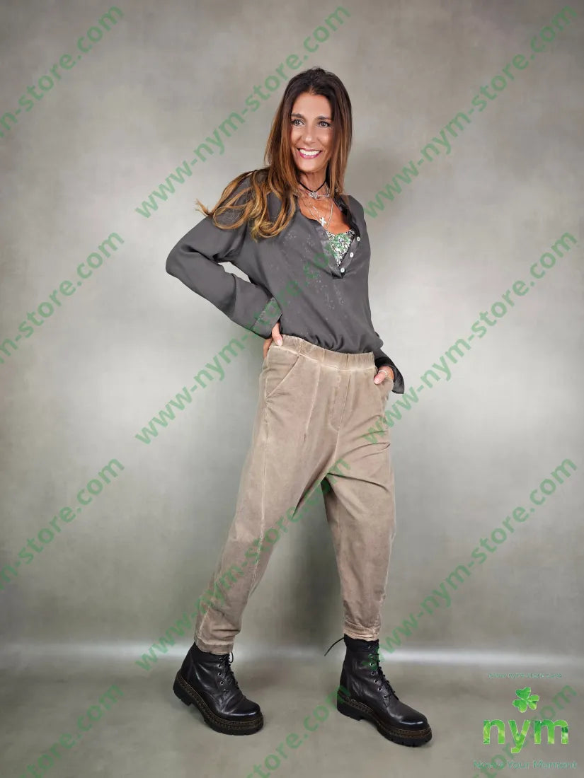 pantalone felpa dettaglio ad imbuto 95co5ea PANTALONE