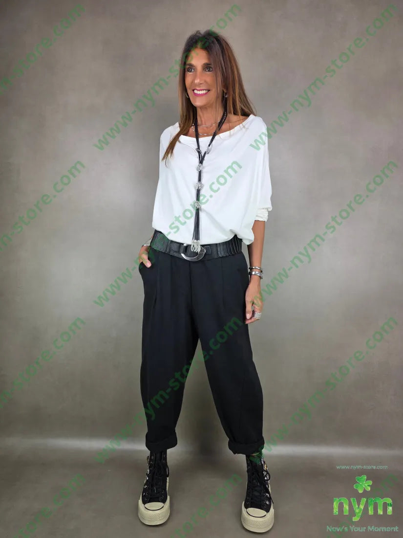 pantalone felpa dettaglio ad imbuto 95co5ea PANTALONE