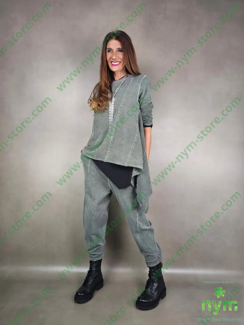 pantalone felpa dettaglio ad imbuto 95co5ea PANTALONE