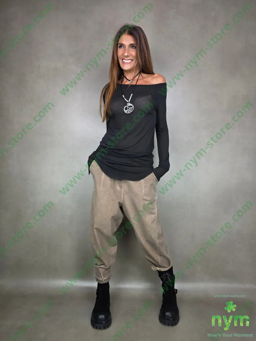 pantalone felpa dettaglio ad imbuto 95co5ea PANTALONE