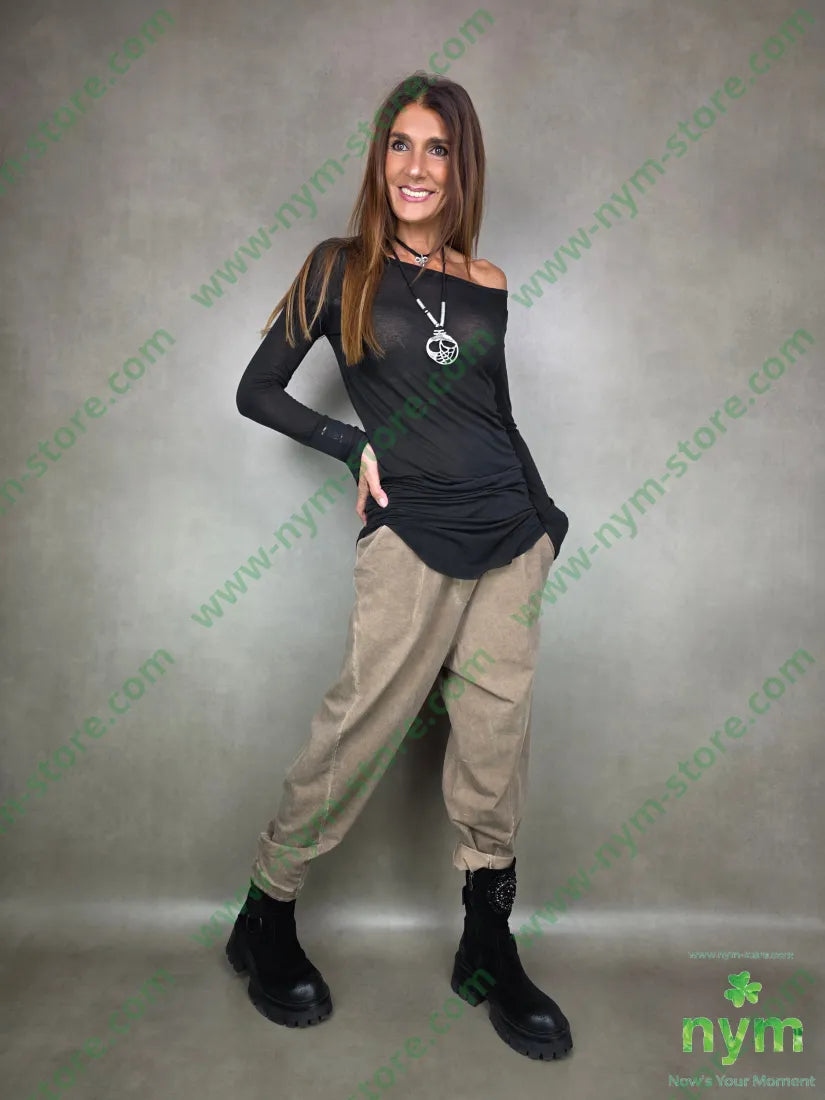 pantalone felpa dettaglio ad imbuto 95co5ea PANTALONE