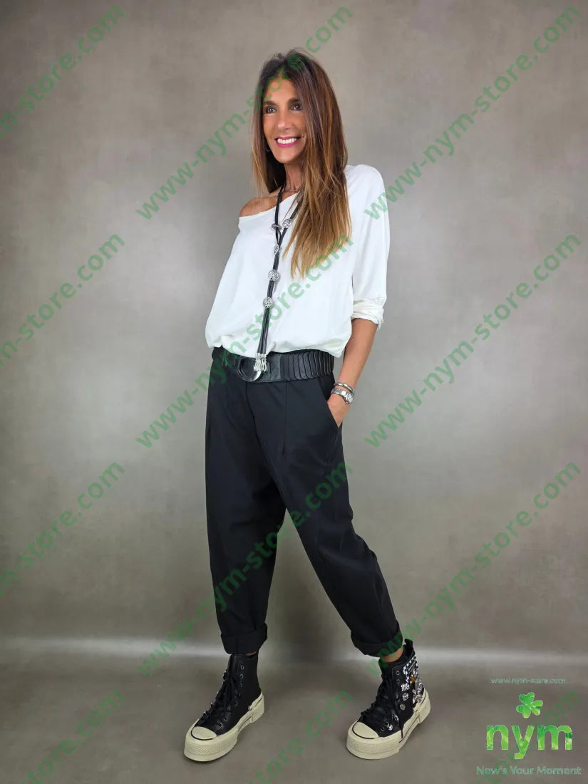 pantalone felpa dettaglio ad imbuto 95co5ea PANTALONE
