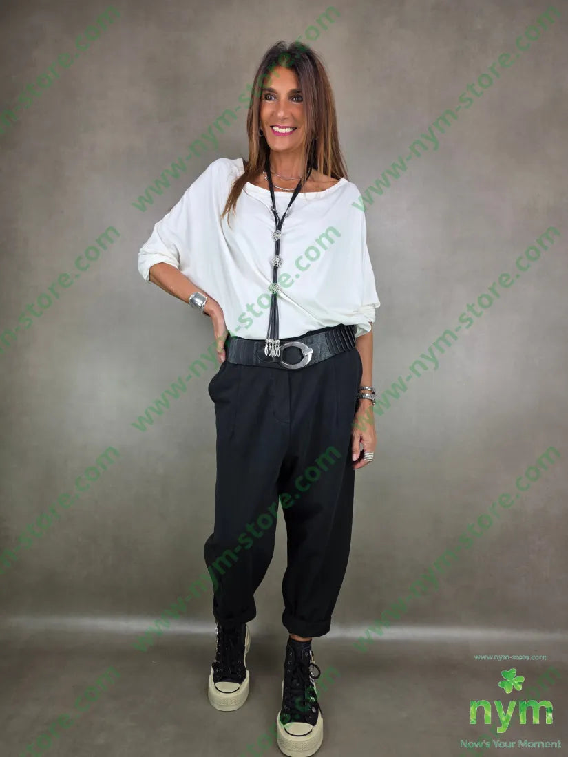 pantalone felpa dettaglio ad imbuto 95co5ea PANTALONE