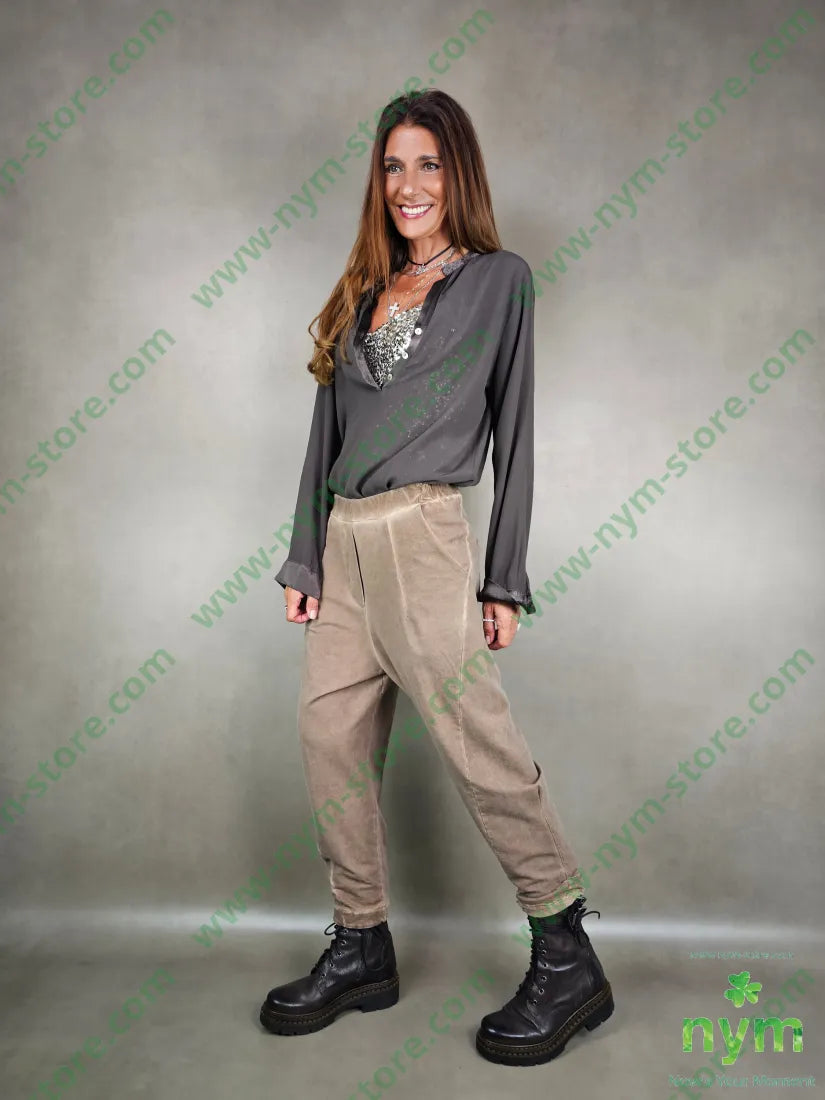 pantalone felpa dettaglio ad imbuto 95co5ea PANTALONE