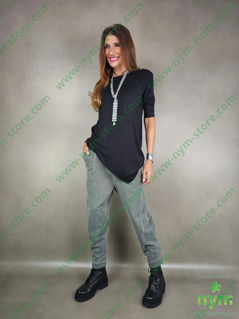 pantalone felpa dettaglio ad imbuto 95co5ea PANTALONE