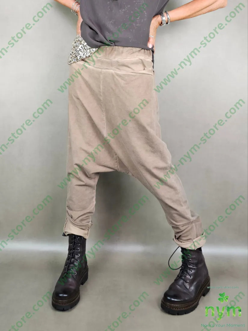 pantalone felpa harem taglio vivo 95co5ea 1 / CAMMELLO / AI25 PANTALONE