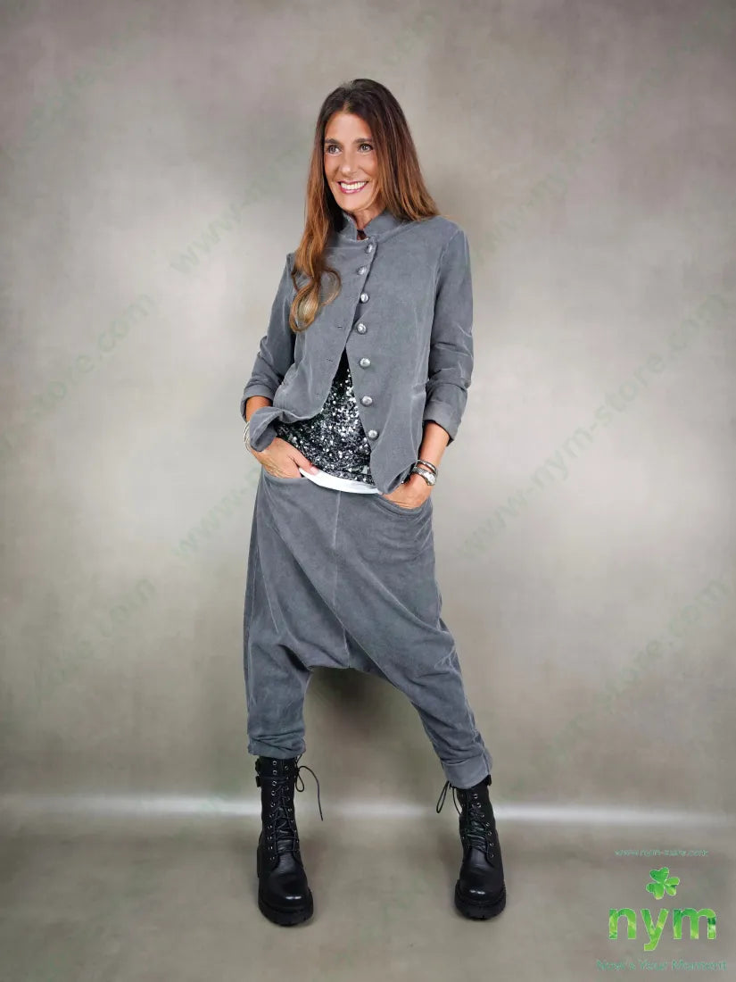 pantalone felpa harem taglio vivo 95co5ea PANTALONE