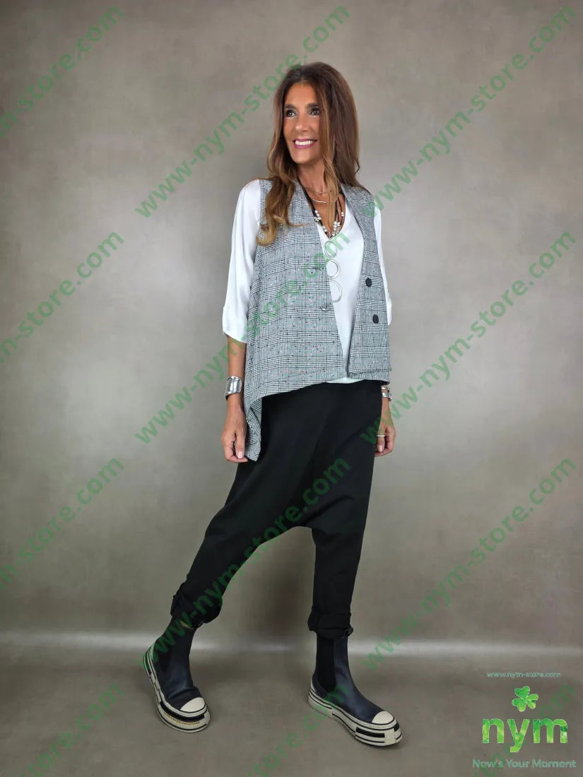 pantalone felpa harem taglio vivo 95co5ea PANTALONE