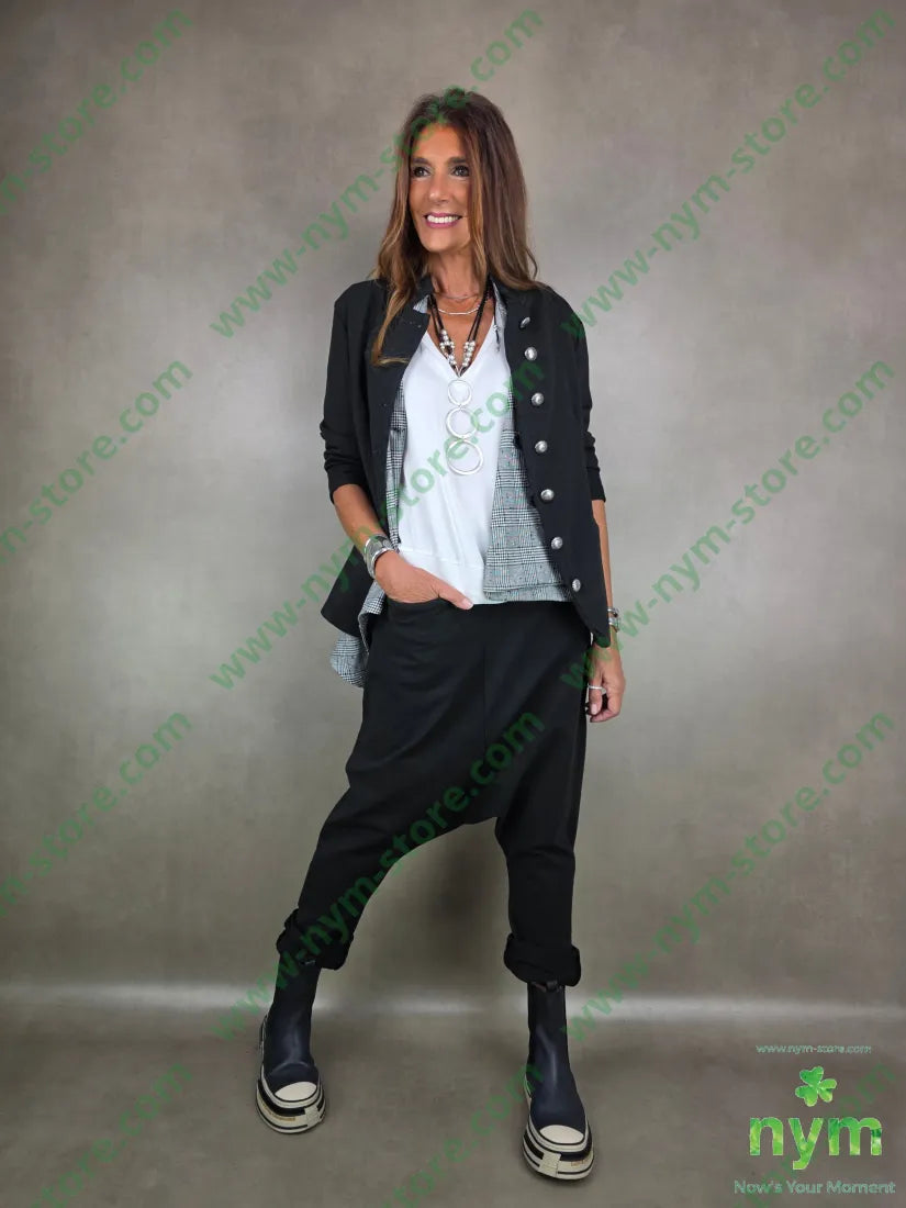 pantalone felpa harem taglio vivo 95co5ea PANTALONE