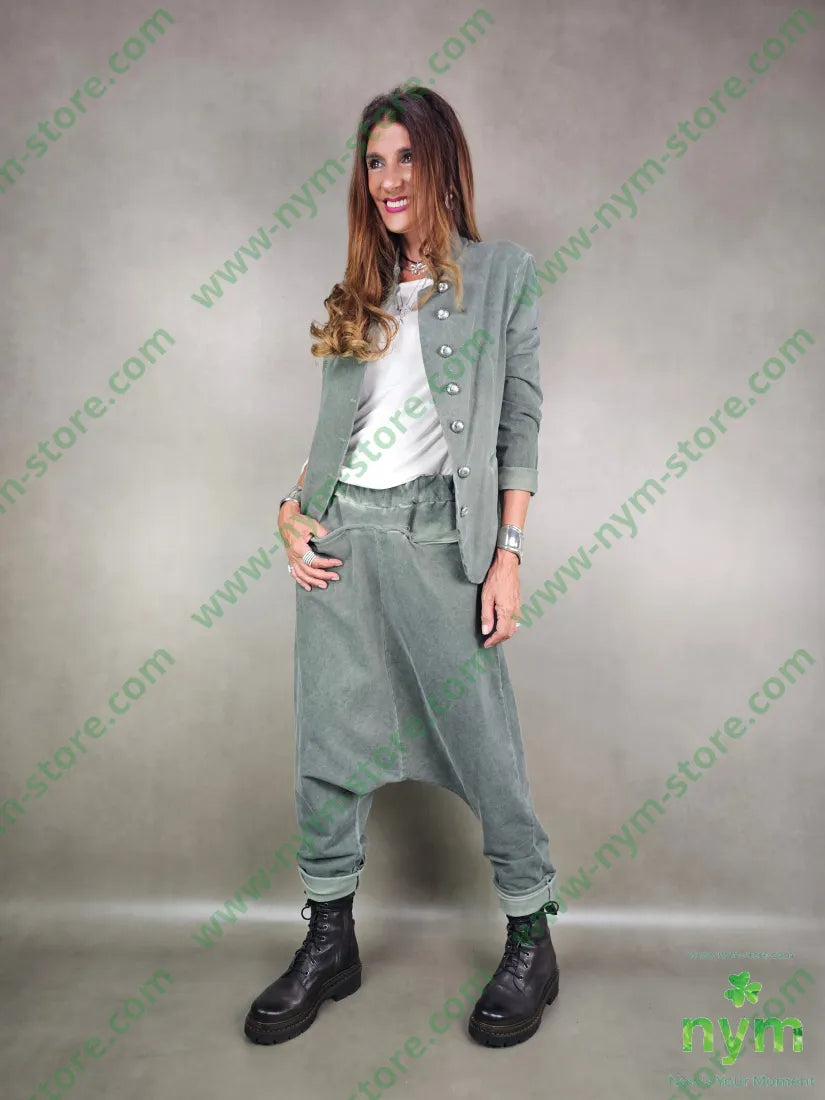 pantalone felpa harem taglio vivo 95co5ea PANTALONE