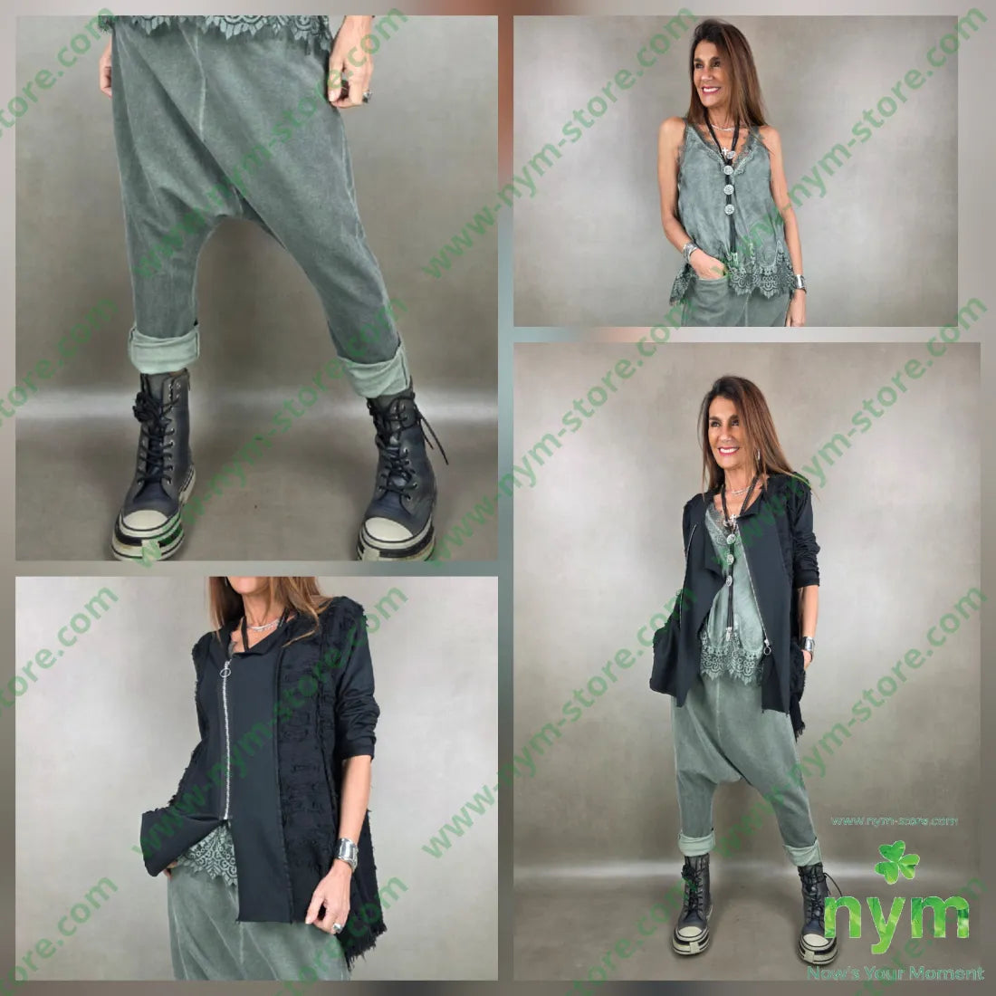 pantalone felpa harem taglio vivo 95co5ea PANTALONE