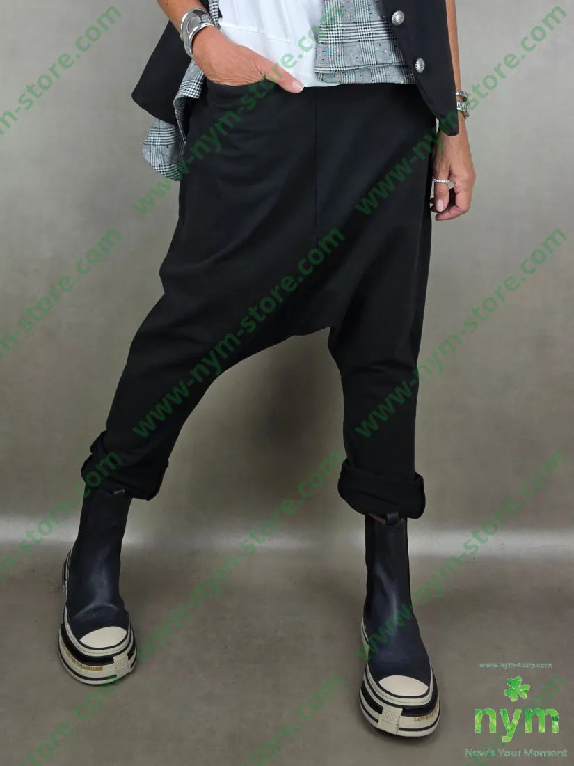 pantalone felpa harem taglio vivo 95co5ea PANTALONE