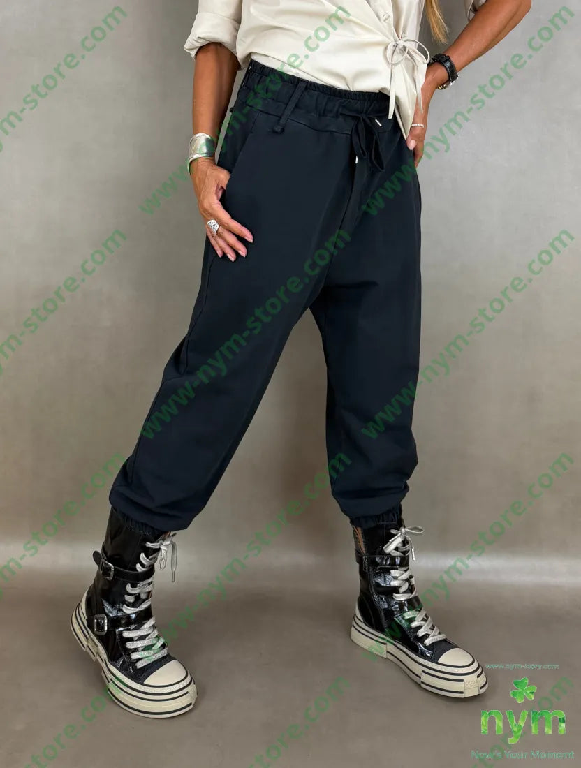 pantalone felpa maxi passanti N 95co5ea - U / NERO / AI26 - PANTALONE