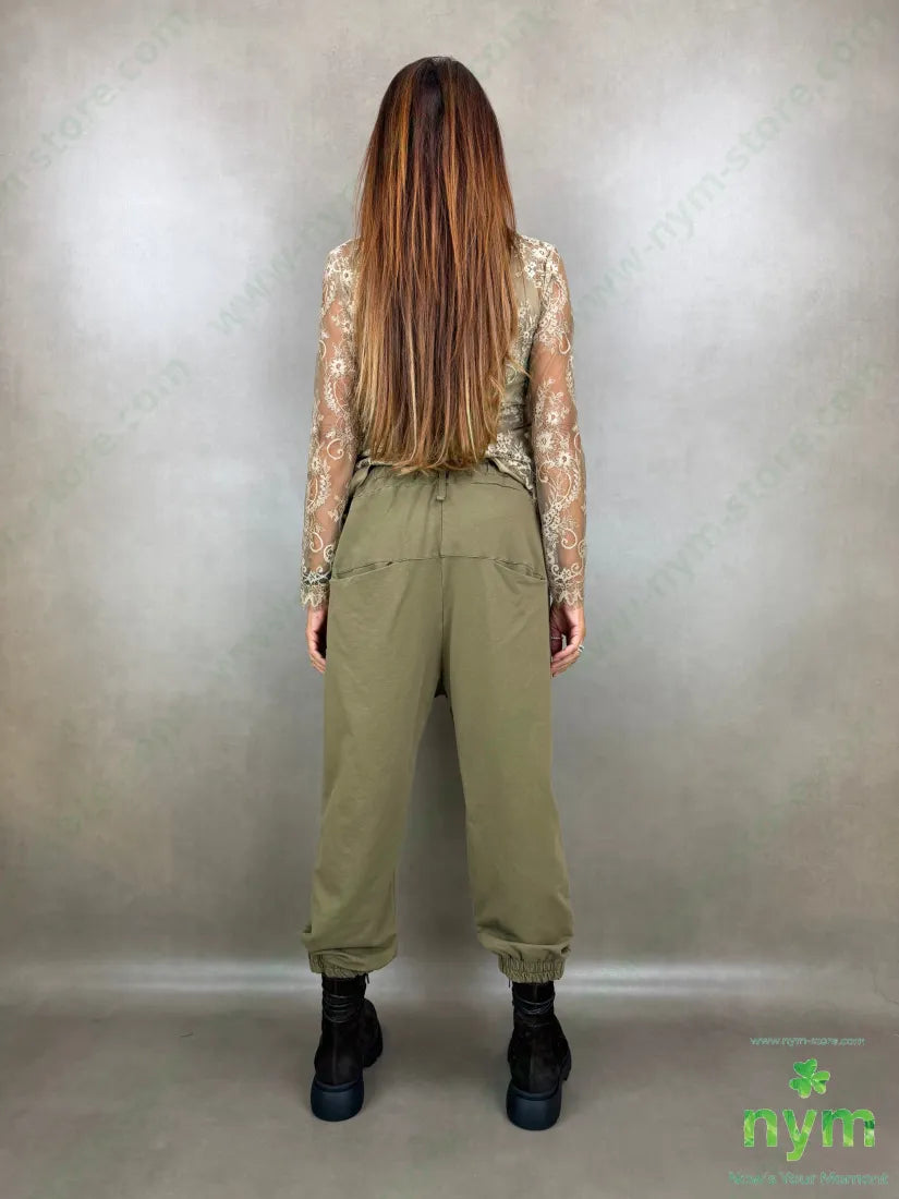 pantalone felpa maxi passanti OL 95co5ea - U / OLIVA / AI26 - PANTALONE