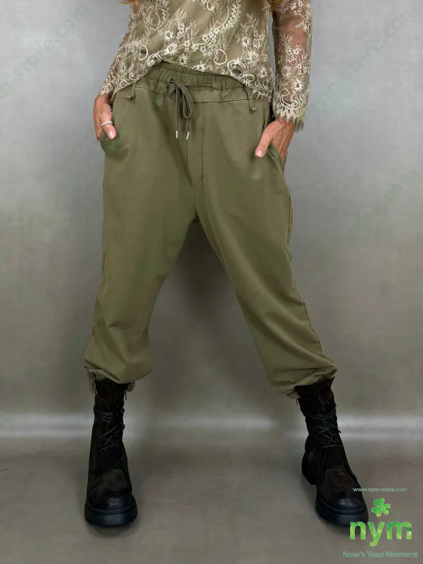 pantalone felpa maxi passanti OL 95co5ea - U / OLIVA / AI26 - PANTALONE