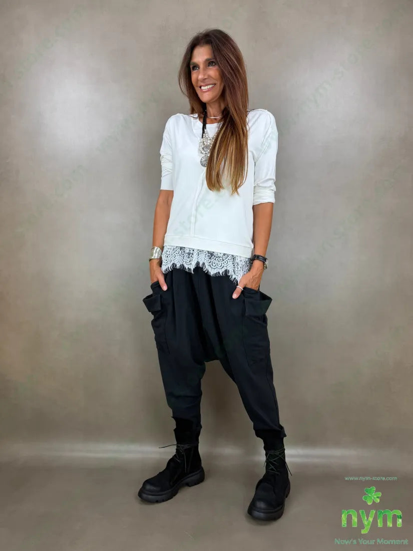 pantalone felpa maxi tasconi N 95co5ea - U / NERO / AI26 - PANTALONE