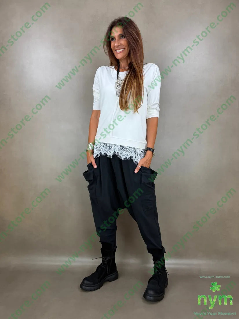 pantalone felpa maxi tasconi N 95co5ea - U / NERO / AI26 - PANTALONE