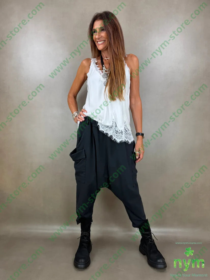 pantalone felpa maxi tasconi N 95co5ea - U / NERO / AI26 - PANTALONE