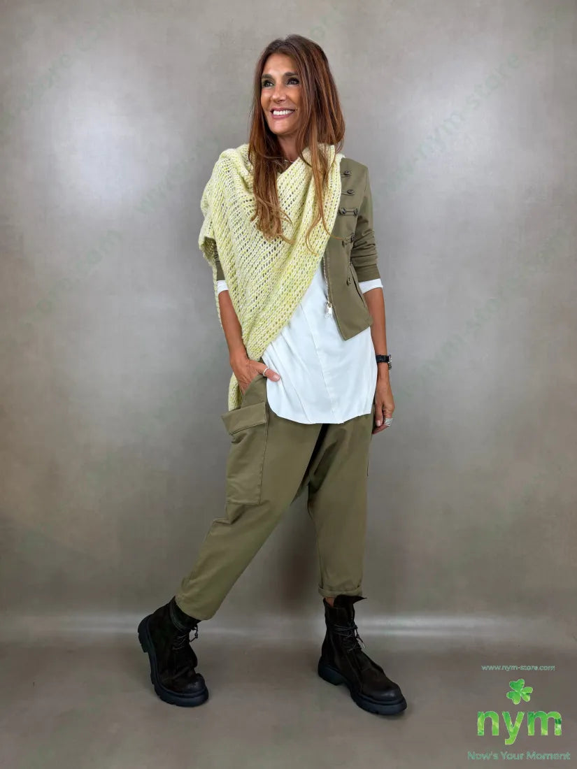 pantalone felpa maxi tasconi OL 95co5ea - U / OLIVA / AI26 - PANTALONE