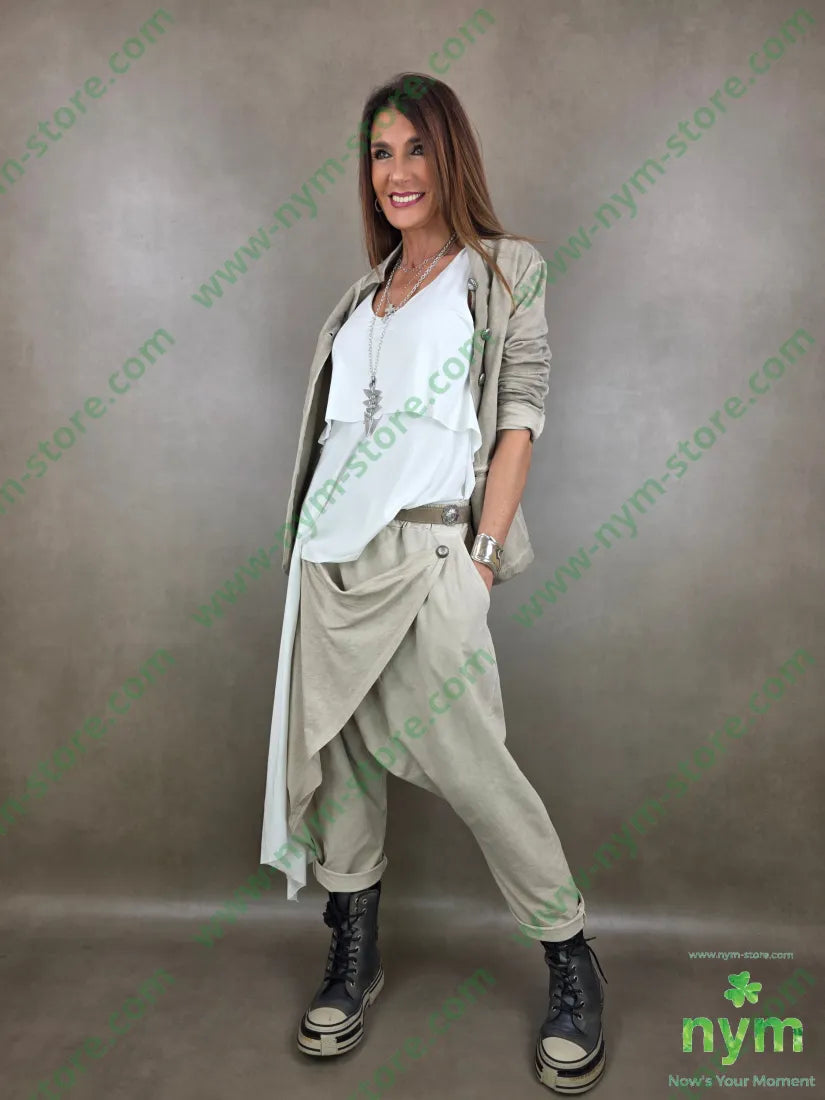 pantalone felpa pareo bottone 95co5ea PANTALONE