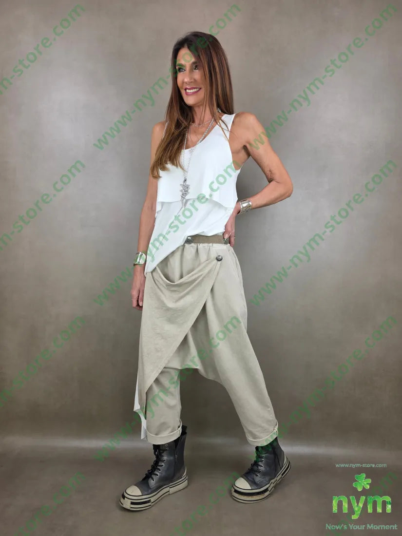 pantalone felpa pareo bottone 95co5ea PANTALONE