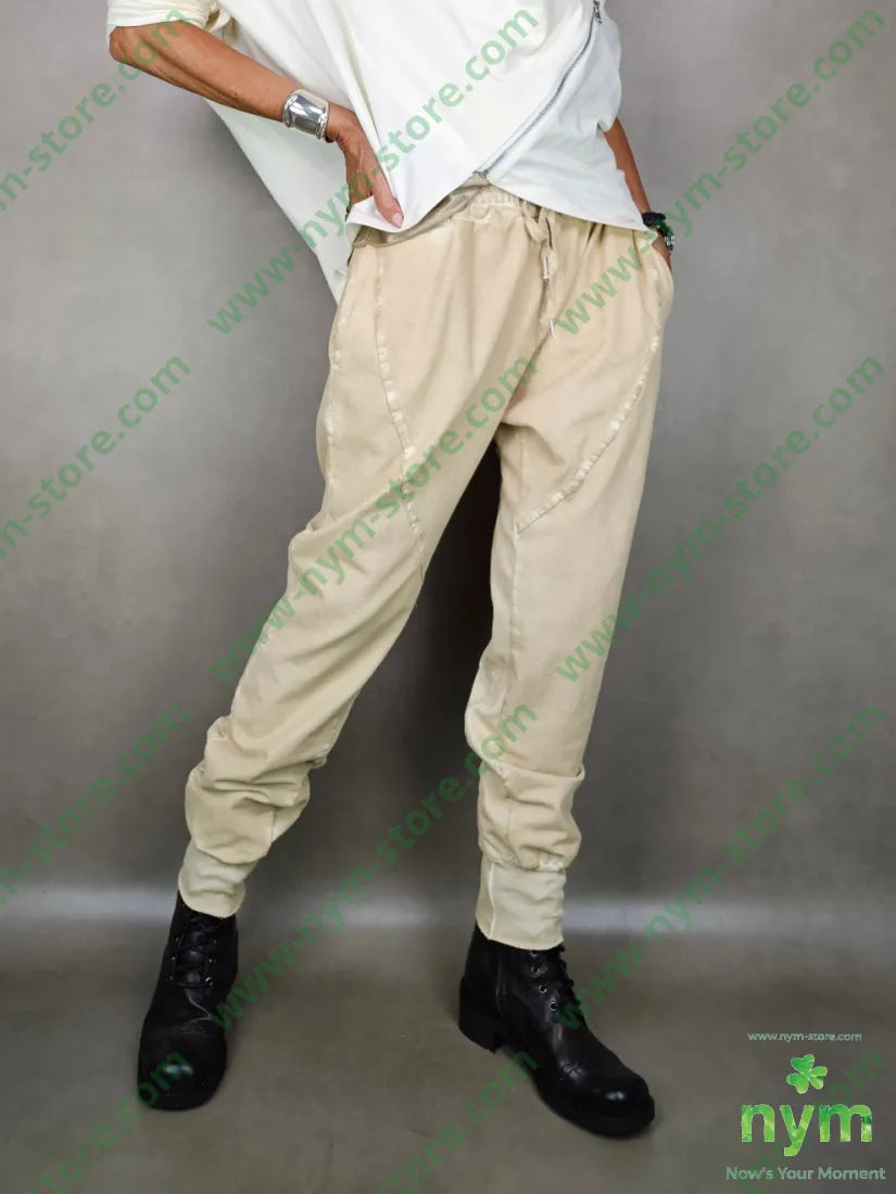 pantalone felpa polsino mine 95co5ea 1 / BURRO / AI25 PANTALONE