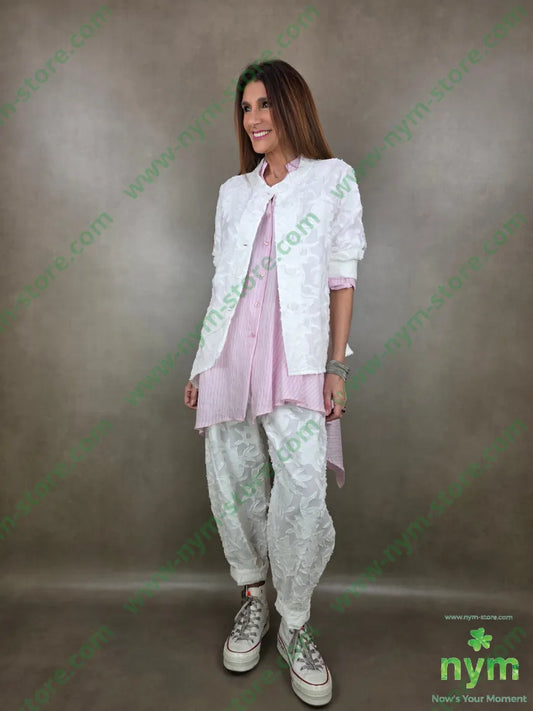 pantalone fiore rilievo 58co31vi11pl PANTALONE