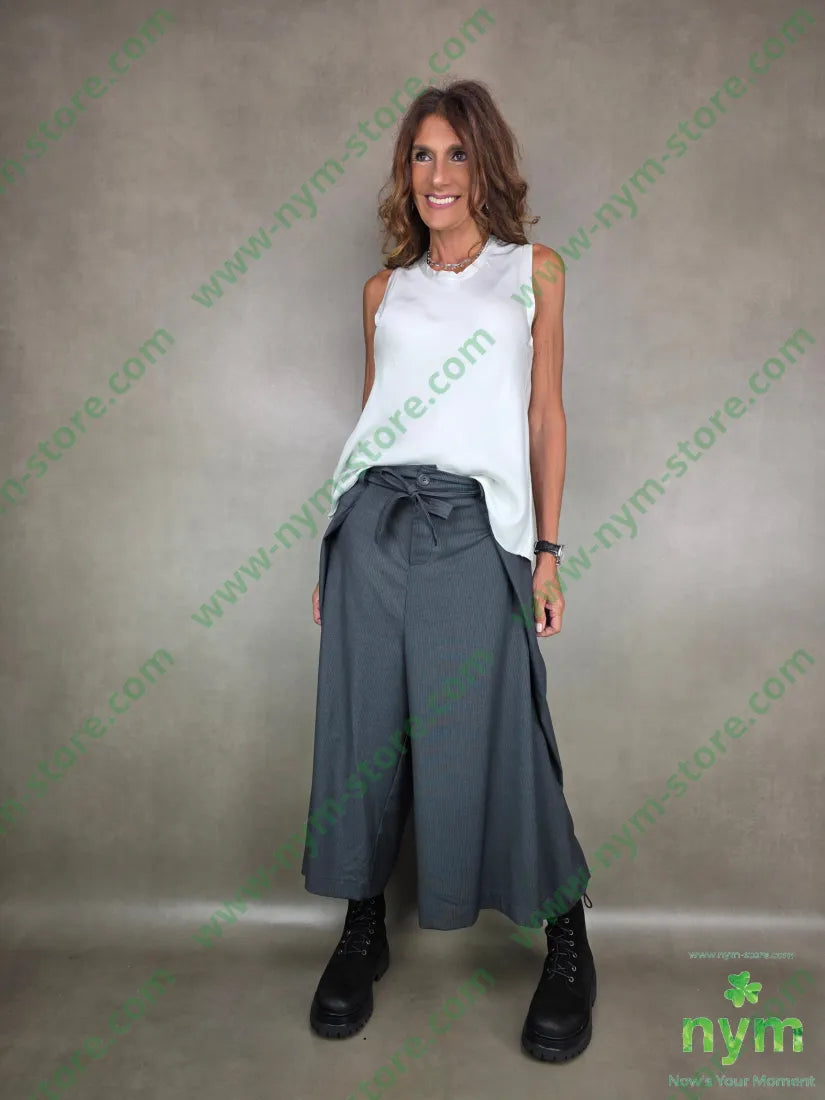 pantalone gaucho sormontato 76pl22vi2ea PANTALONE