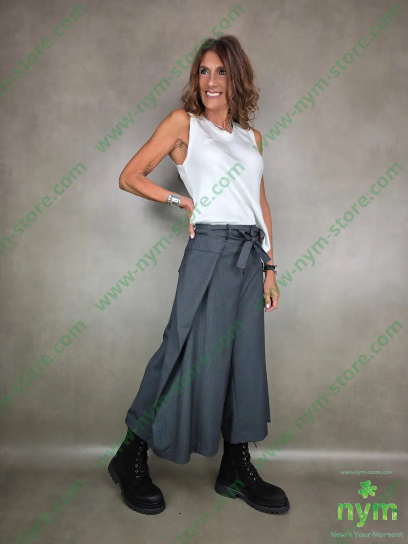 pantalone gaucho sormontato 76pl22vi2ea PANTALONE