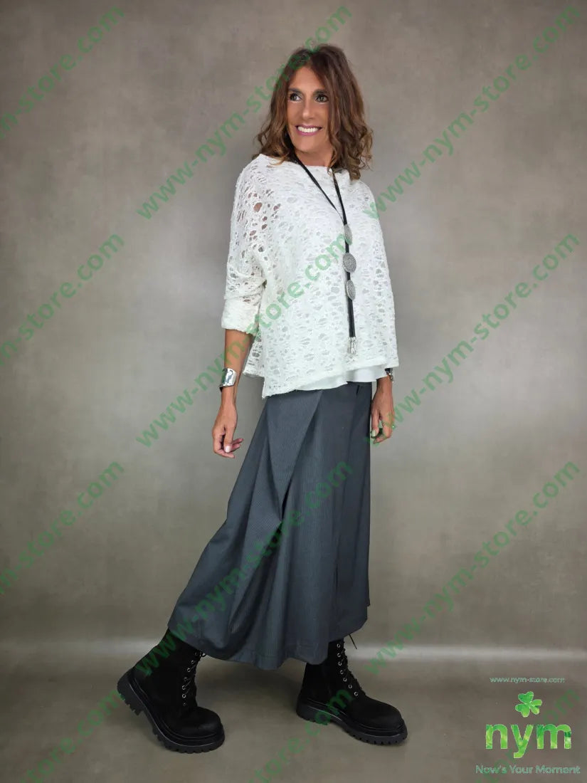 pantalone gaucho sormontato 76pl22vi2ea PANTALONE