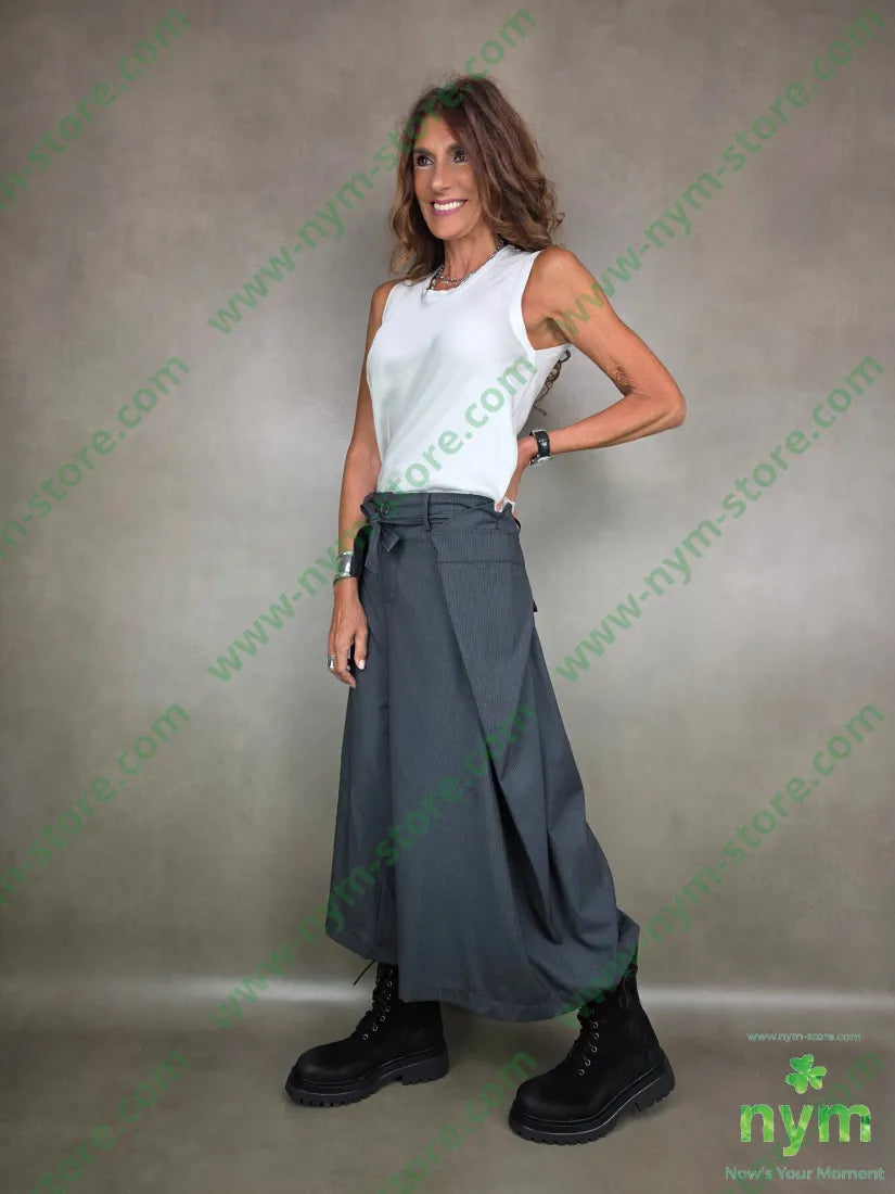 pantalone gaucho sormontato 76pl22vi2ea PANTALONE