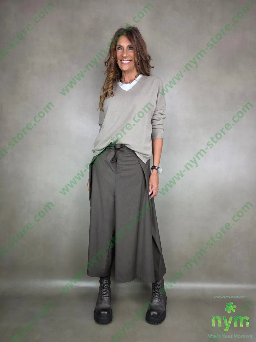 pantalone gaucho sormontato 76pl22vi2ea PANTALONE