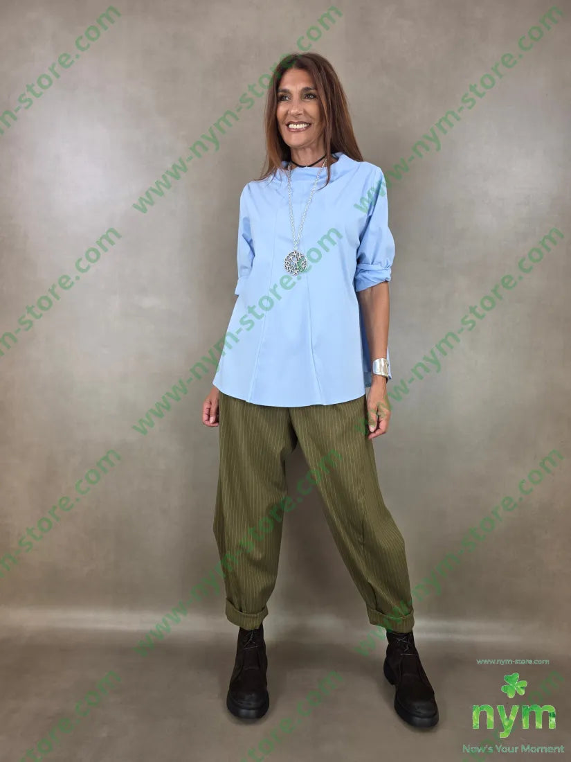 pantalone gessato fine tasche asola 55vi41pl4ea - PANTALONE