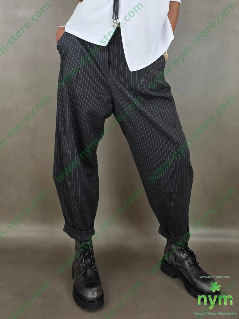 pantalone gessato fine tasche asola 55vi41pl4ea - PANTALONE