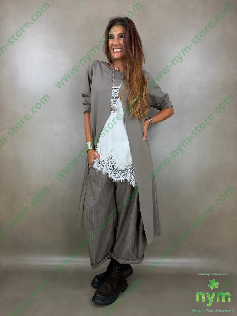 pantalone gessato flanella 70pl29vi1ea - PANTALONE
