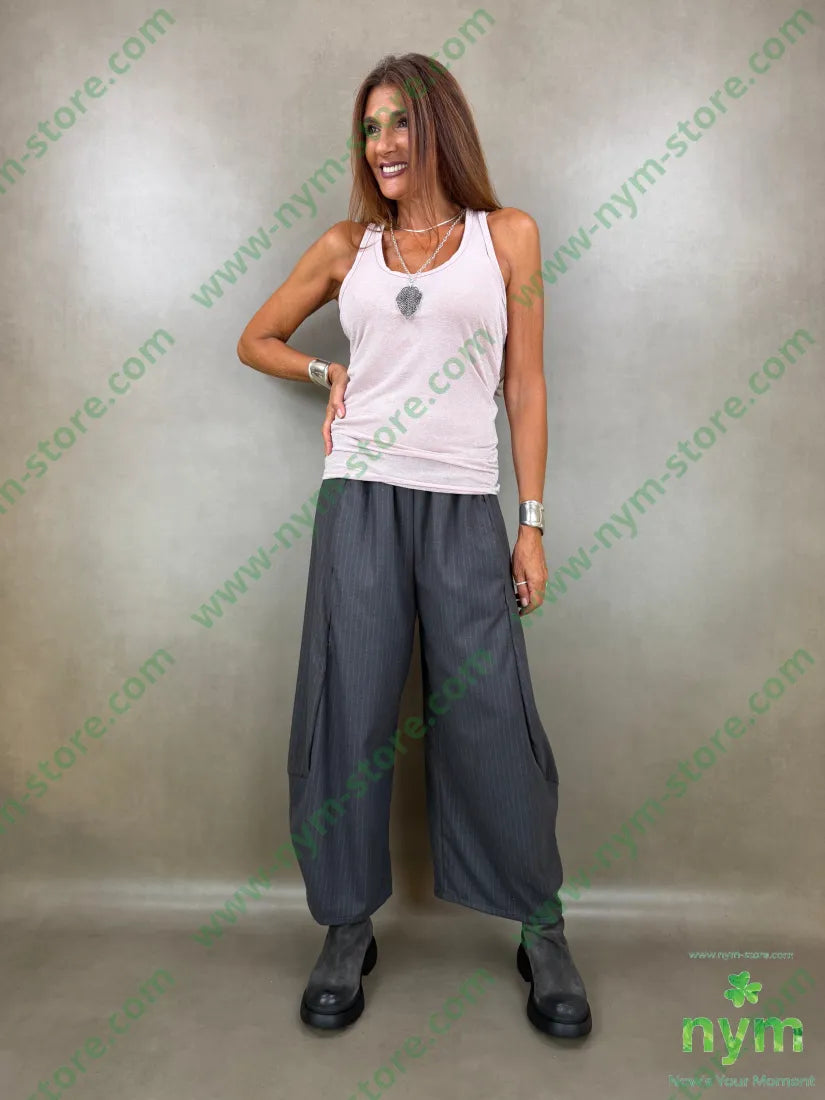 pantalone gessato flanella 70pl29vi1ea - PANTALONE