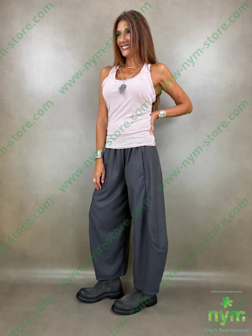 pantalone gessato flanella 70pl29vi1ea - PANTALONE