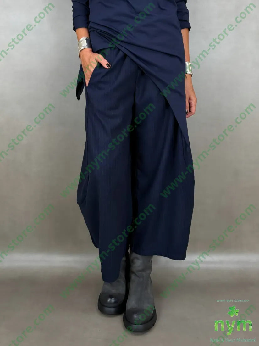 pantalone gessato flanella 70pl29vi1ea - U / BLU / AI26 - PANTALONE