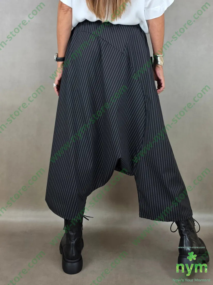 pantalone gessato harem 66pl33vi5ea - U / NERO / AI26 - PANTALONE