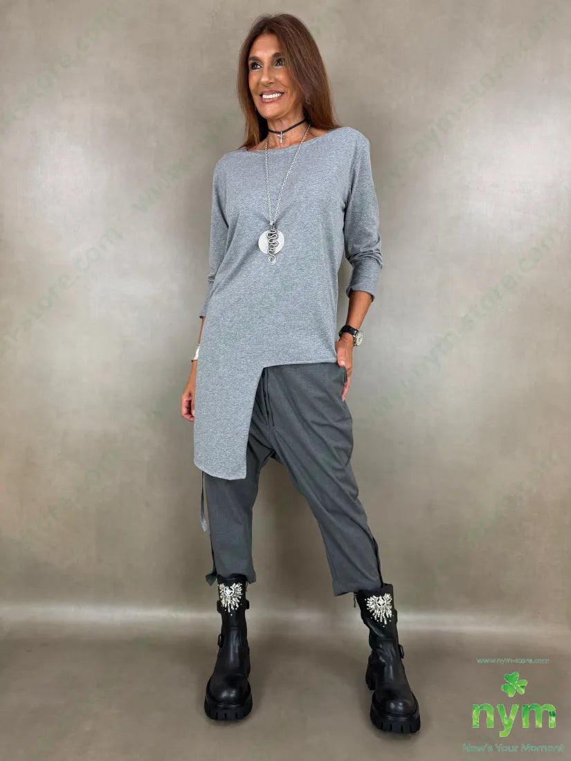 pantalone harem bottoni fondo 63pl35vi2ea - PANTALONE