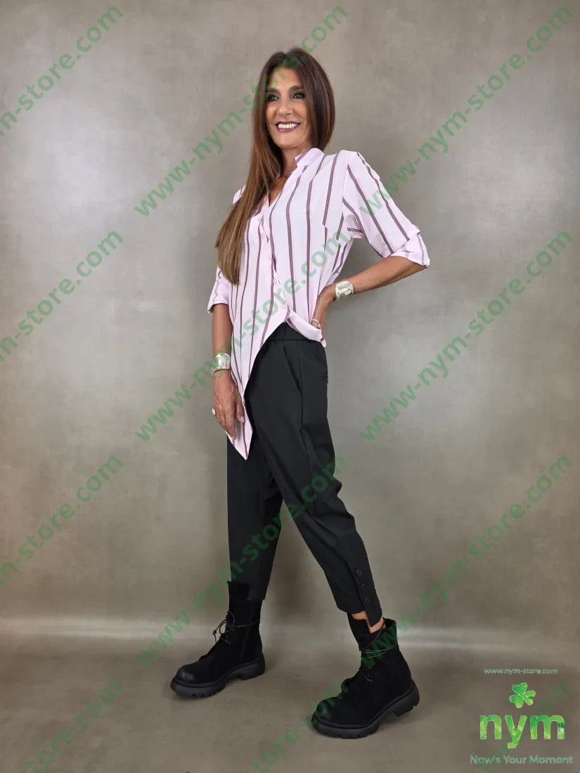 pantalone harem bottoni fondo 63pl35vi2ea - U / NERO / AI26 - PANTALONE