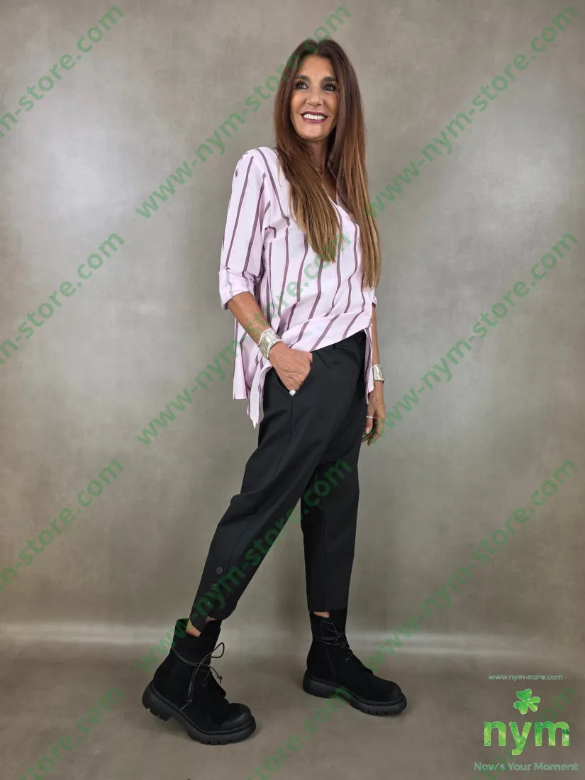 pantalone harem bottoni fondo 63pl35vi2ea - U / NERO / AI26 - PANTALONE