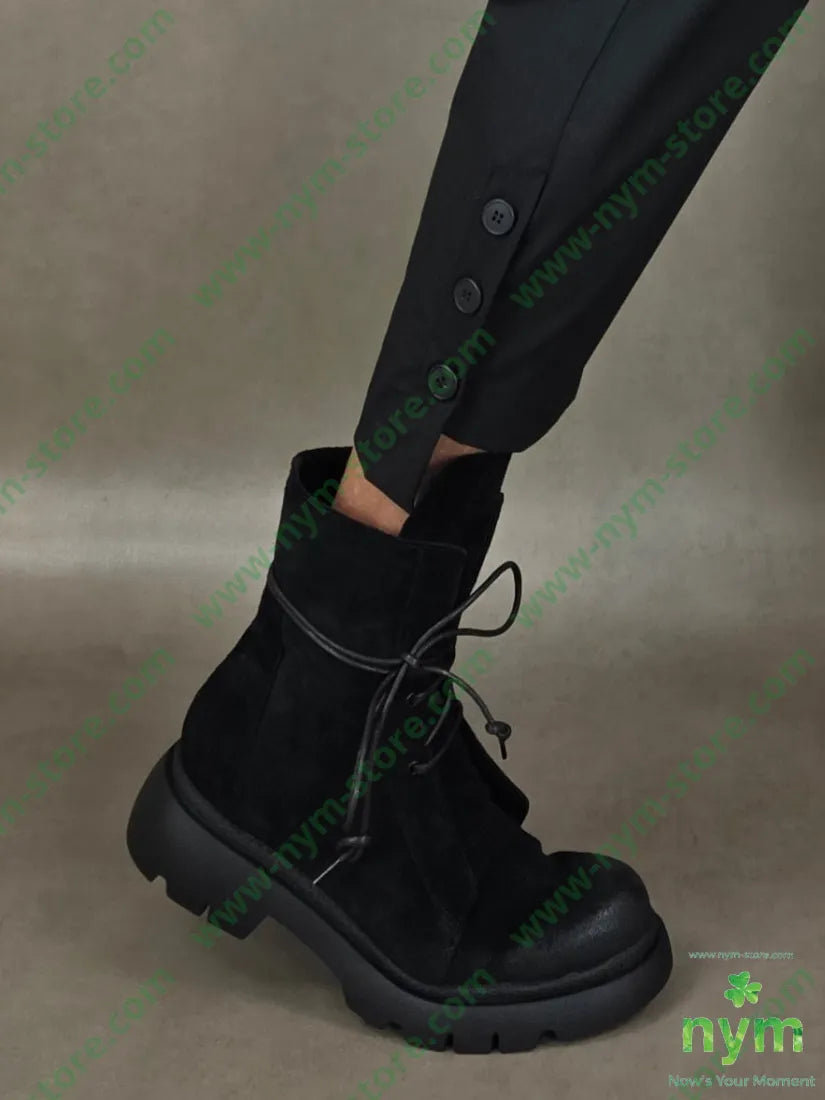 pantalone harem bottoni fondo 63pl35vi2ea - U / NERO / AI26 - PANTALONE