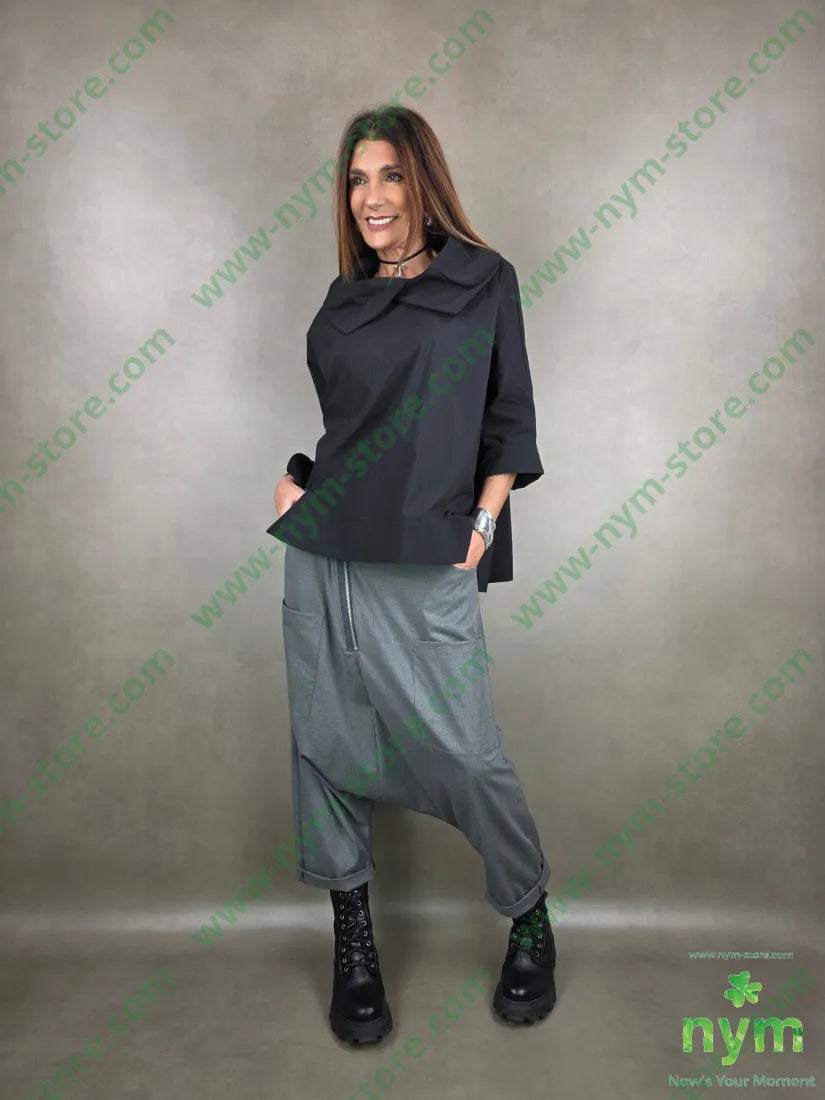 pantalone harem zip e tasconi 64pl33vi3ea PANTALONE