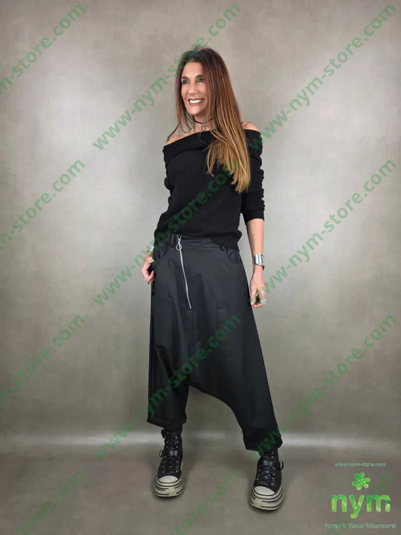 pantalone harem zip e tasconi 64pl33vi3ea PANTALONE