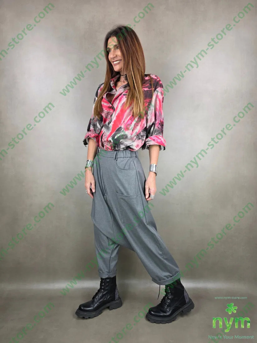 pantalone harem zip e tasconi 64pl33vi3ea PANTALONE