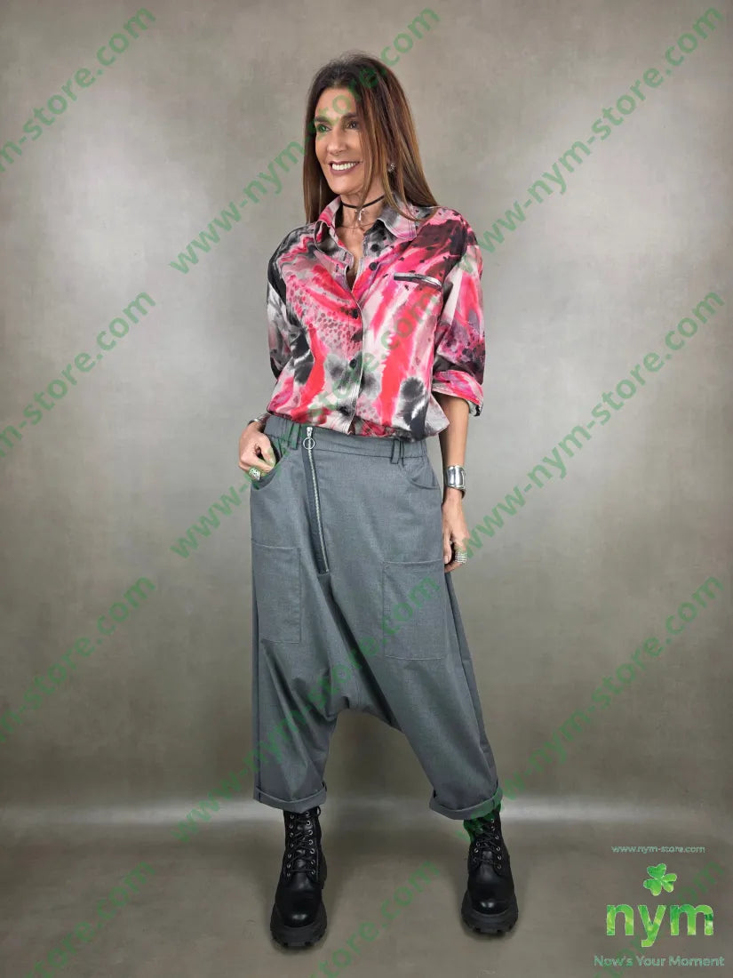 pantalone harem zip e tasconi 64pl33vi3ea PANTALONE