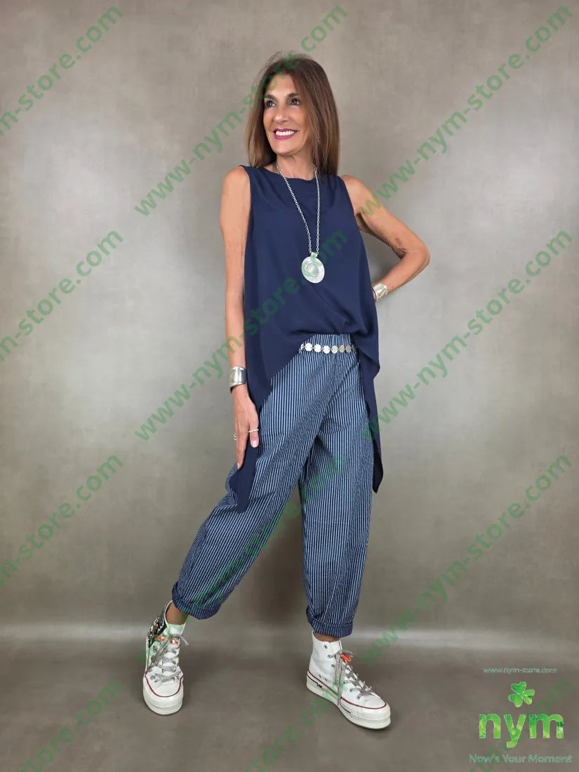 pantalone imbuto striped 98co2ea - PANTALONE