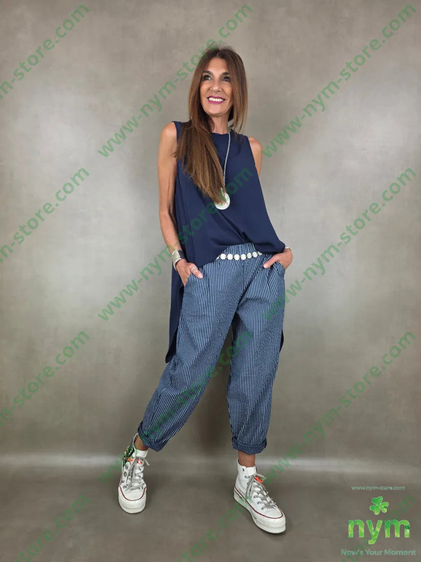 pantalone imbuto striped 98co2ea - PANTALONE